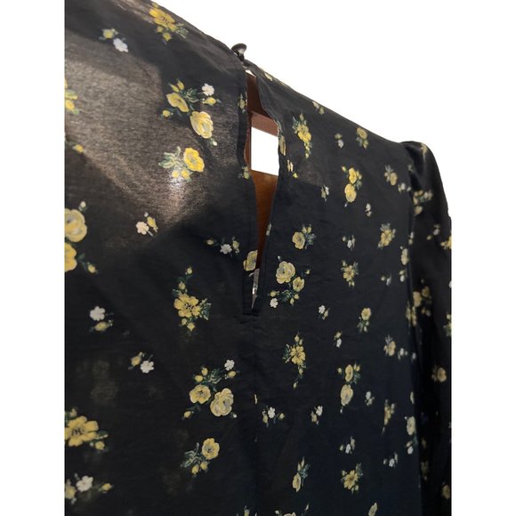 H&M Blue and Yellow Long Flower Print dress Size XL - Picture 5 of 9